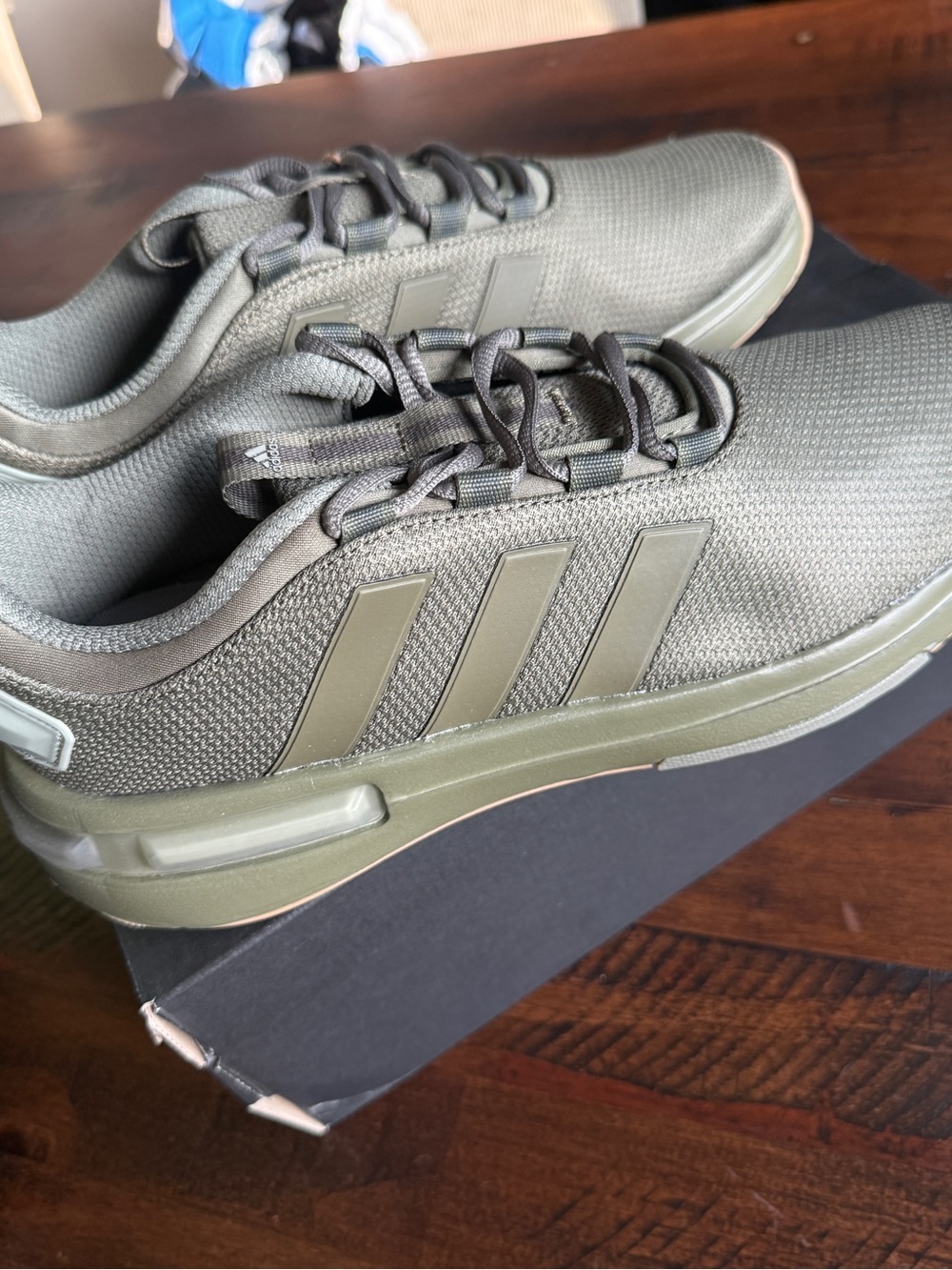 Acer Men's Olive Green Mesh Casual Sneakers